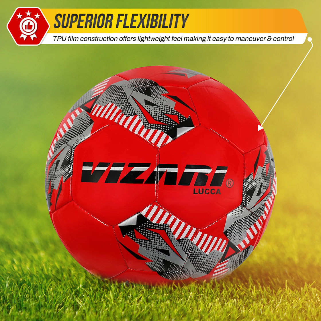 Lucca Soccer Ball-Red - Vizari Sports