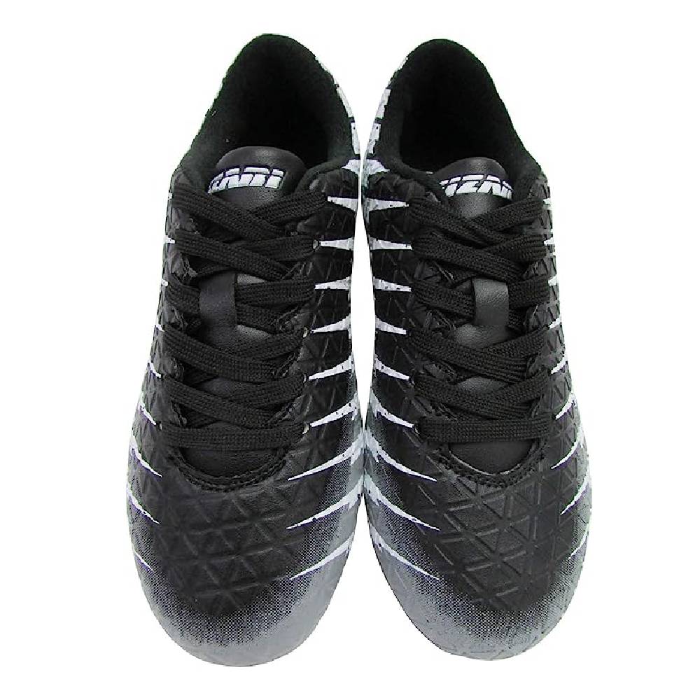 Bolt Firm Ground Kids Soccer Cleats - Black/White/Silver