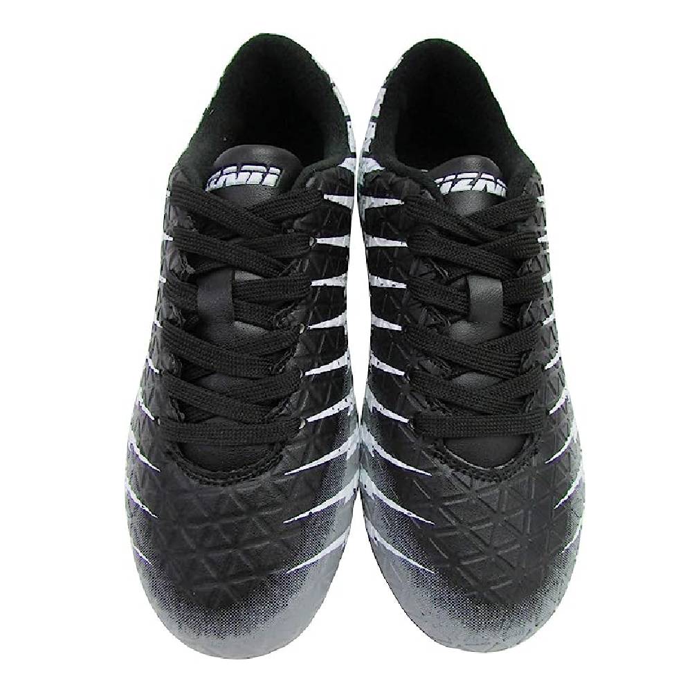 Bolt Firm Ground Soccer Shoes -Black/White/Silver - Vizari Sports