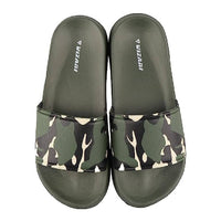 Youth Camo Soccer Slide Sandals - Green Khaki