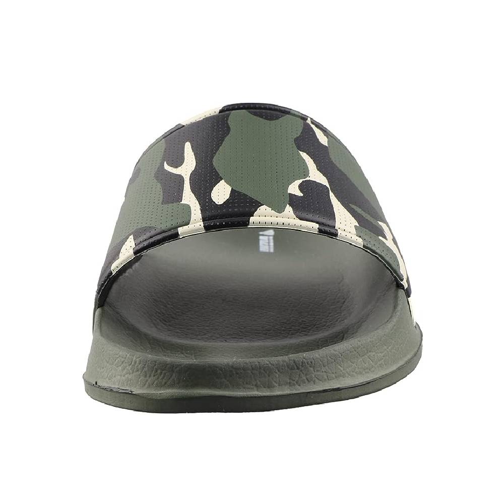 Youth Camo Soccer Slide Sandals - Green Khaki - Vizari Sports