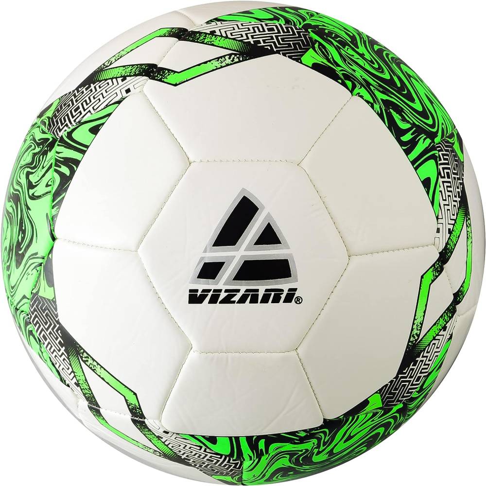 Toledo Soccer Ball-White/Neon Green - Vizari Sports
