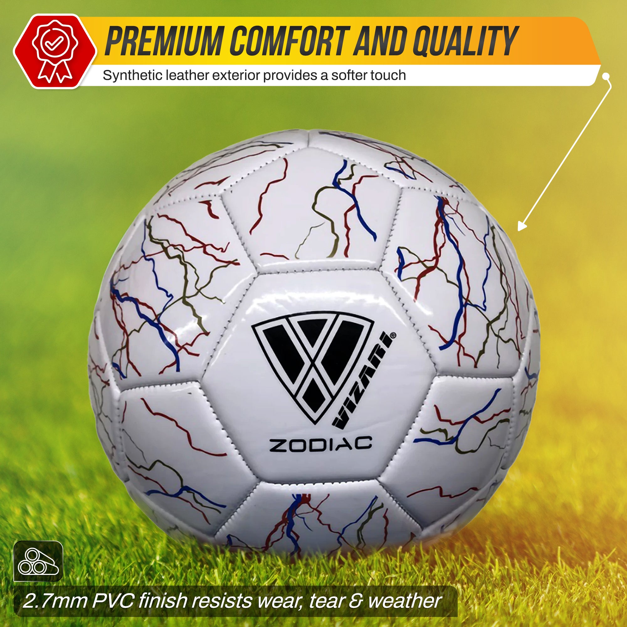 Zodiac Soccer Ball-White