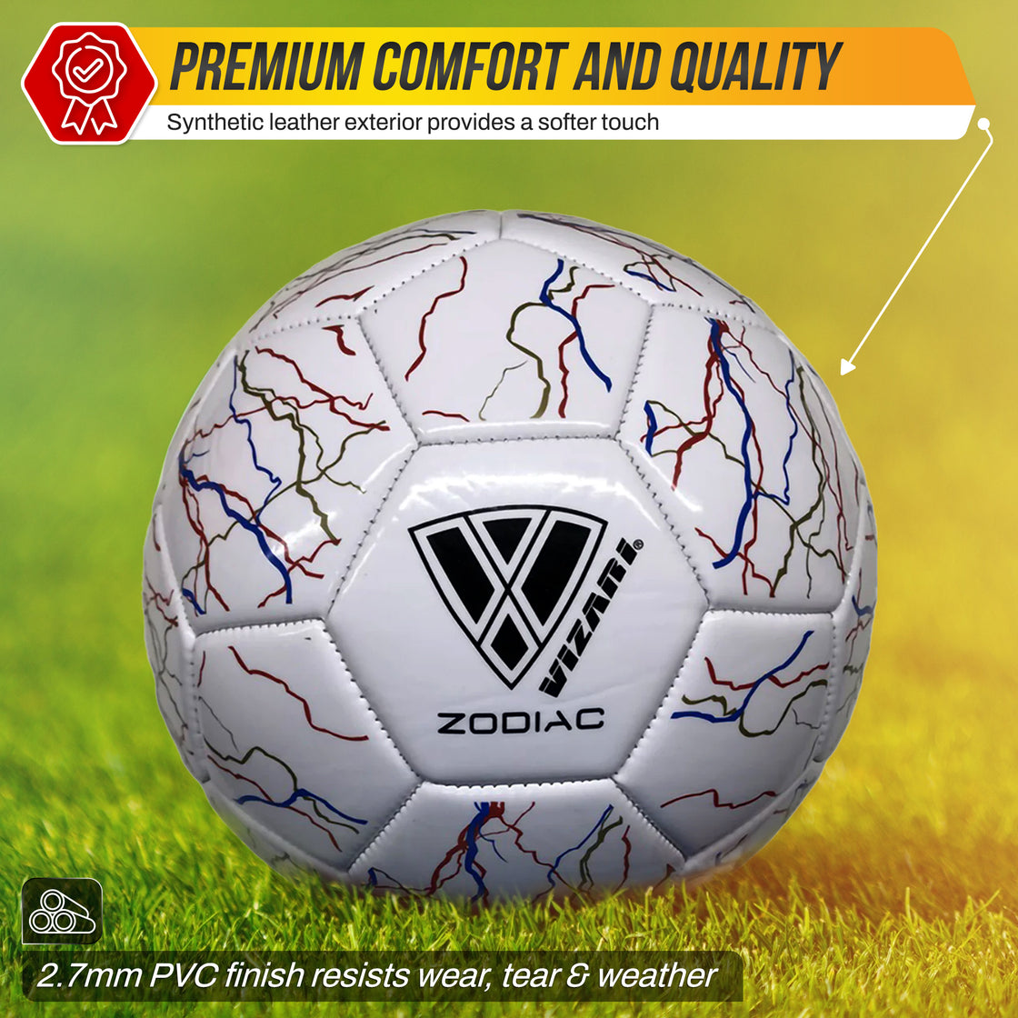 Zodiac Soccer Ball-White - Vizari Sports