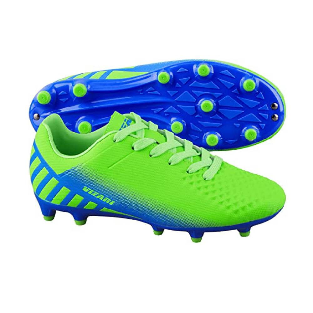 Santos JR. Firm Ground Soccer Shoes -Green/Blue