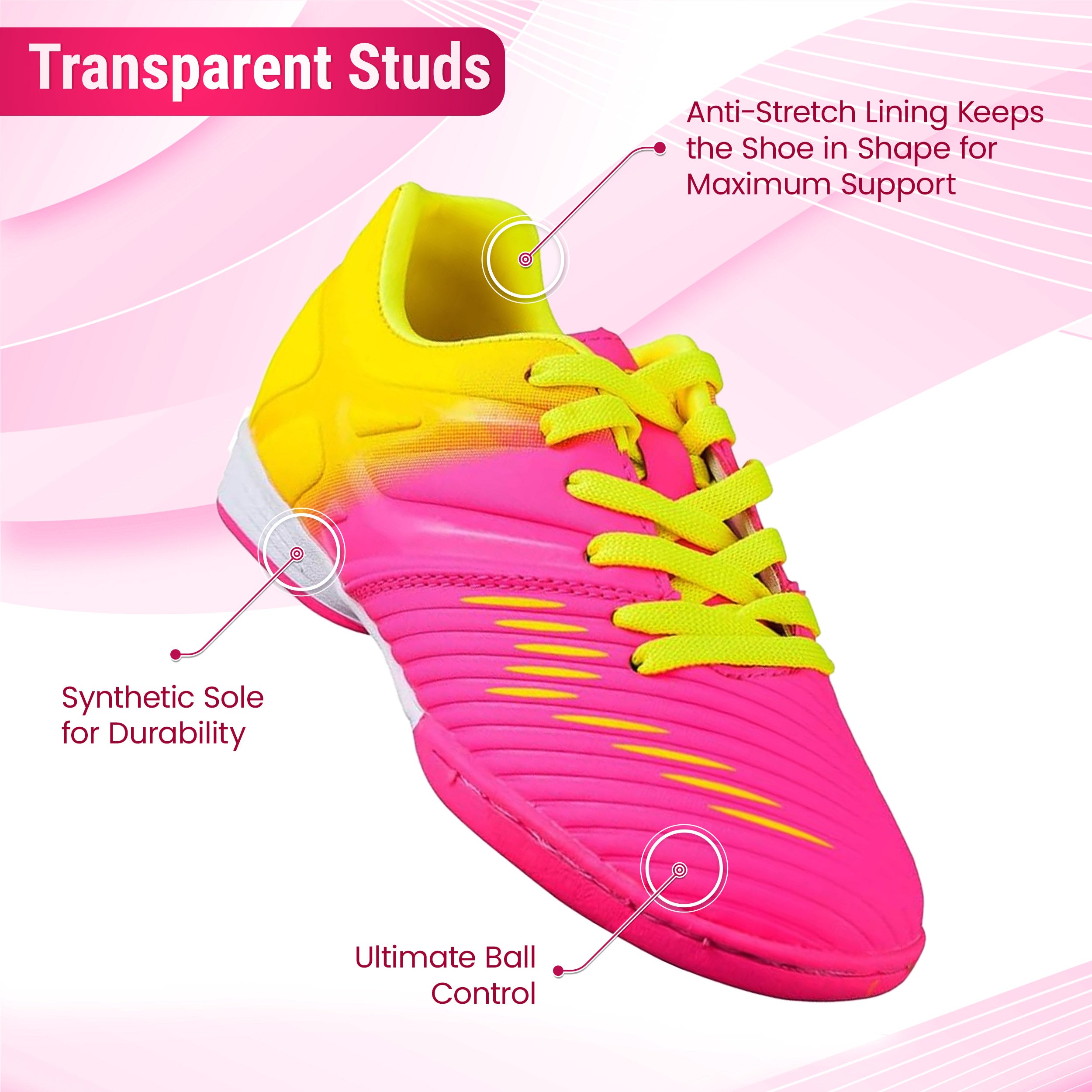 Liga Indoor Soccer Shoes -Pink