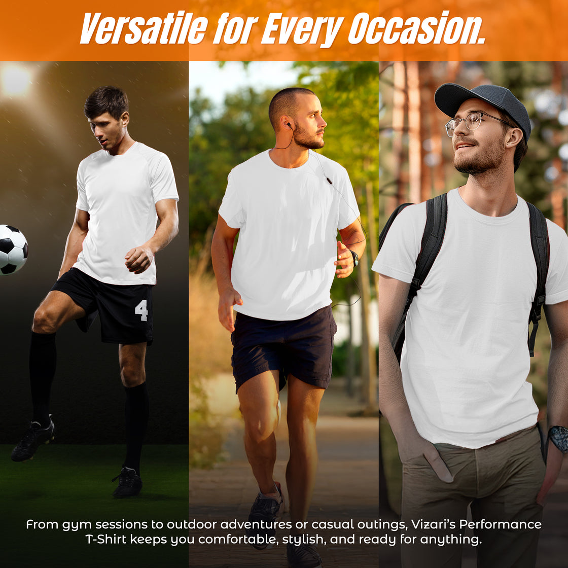 Performance T-Shirt-White - Vizari Sports