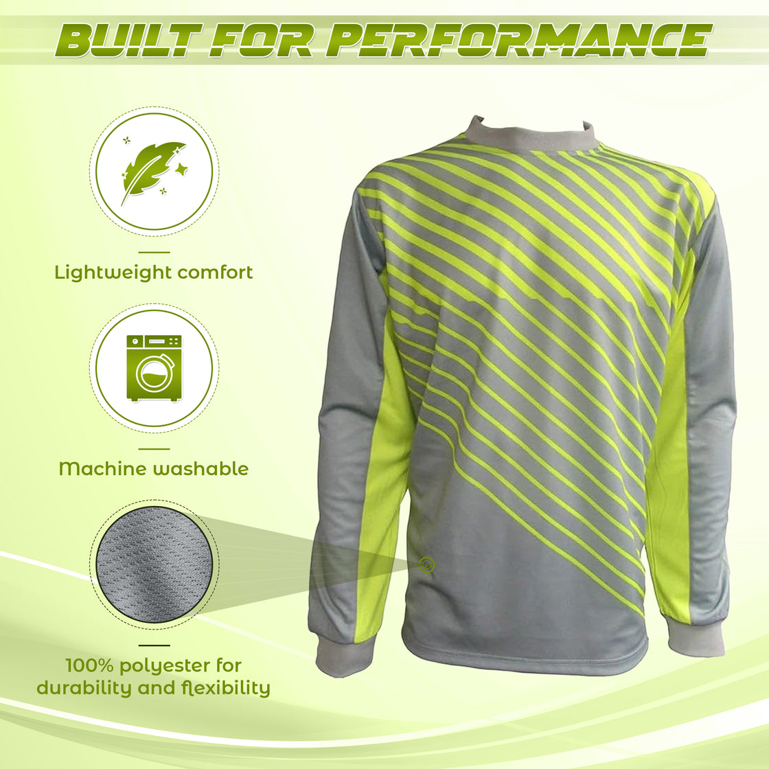 Arroyo Goalkeeper Jersey - Grey/Yellow - Vizari Sports