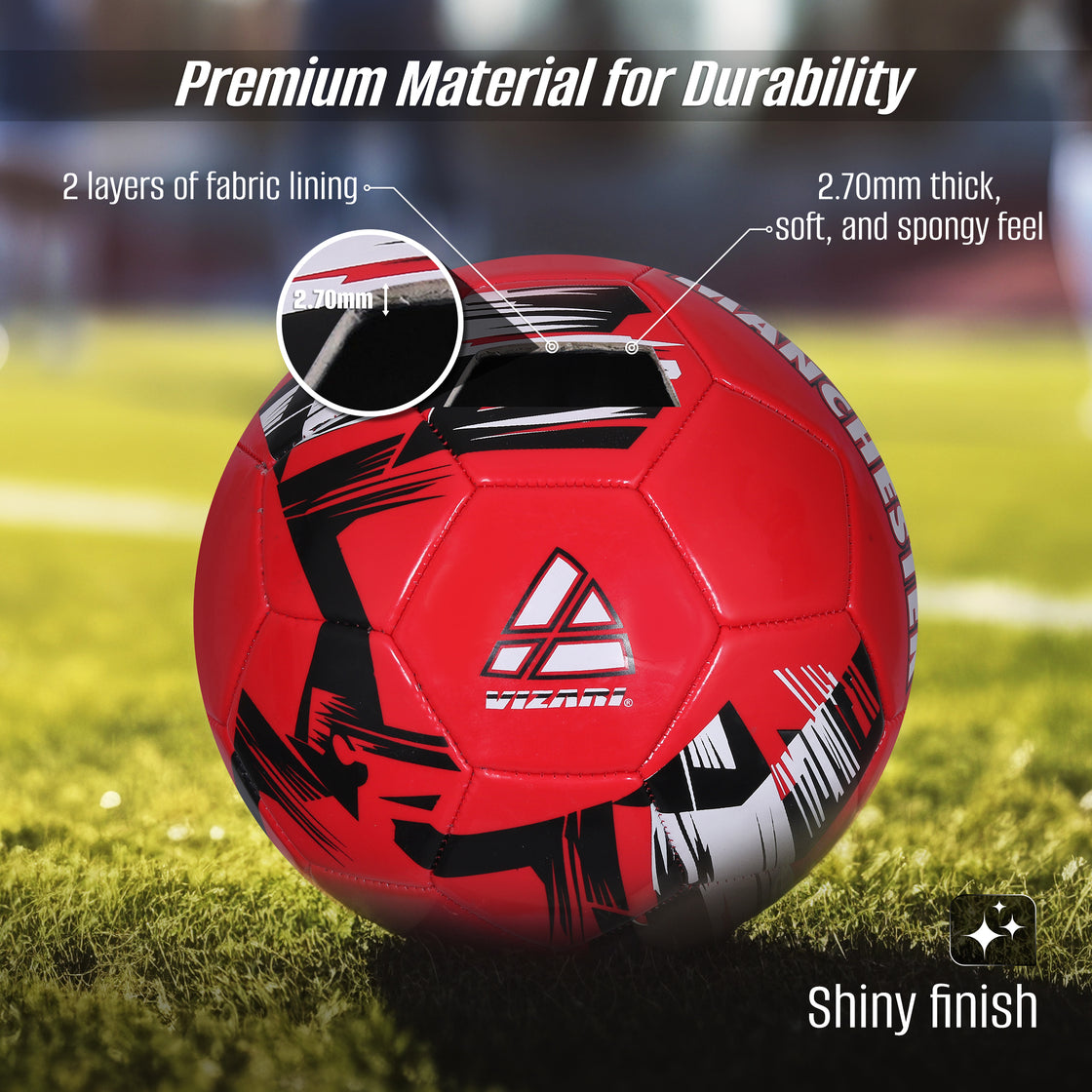 Club Team Soccer Balls - Manchester Red - Vizari Sports