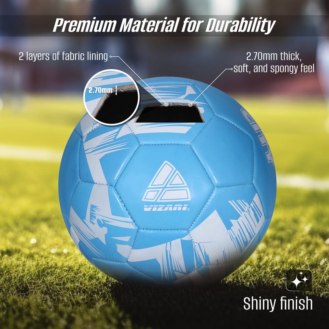 Club Team Soccer Balls - City Blue - Vizari Sports