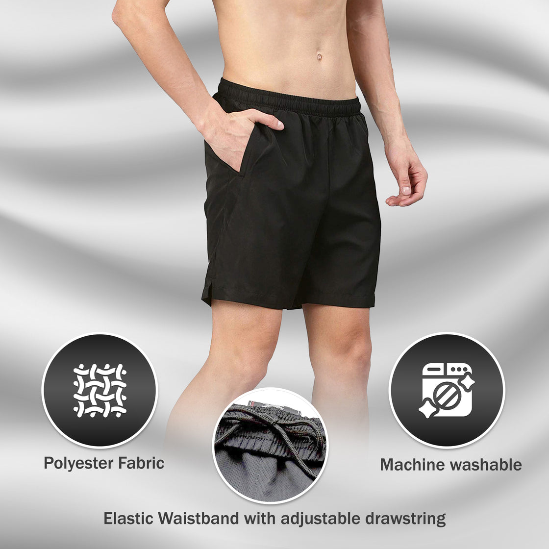 Trento Soccer Shorts-Black - Vizari Sports