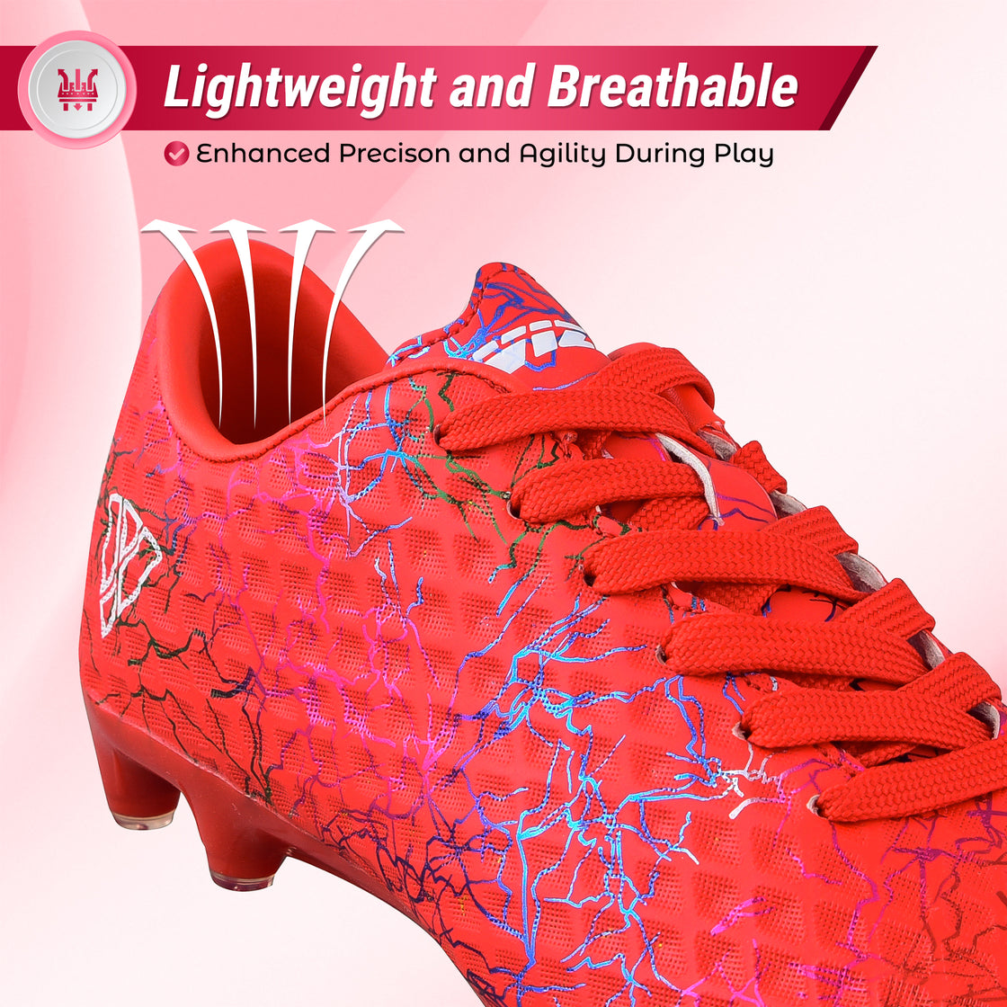 Zodiac JR. Firm Ground Soccer Shoes -Red - Vizari Sports