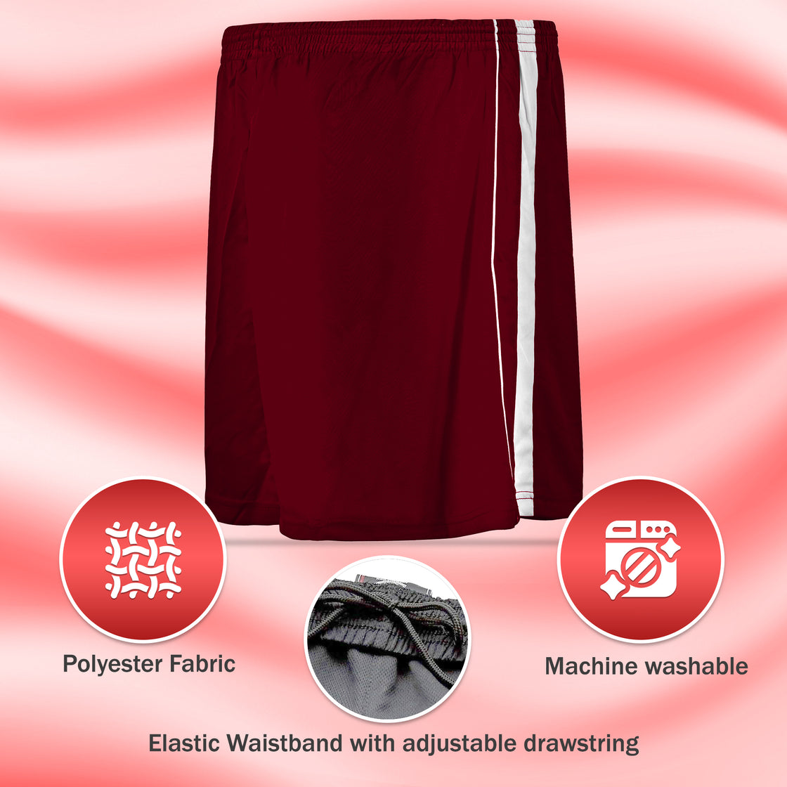 Campo Soccer Shorts - Maroon - Vizari Sports