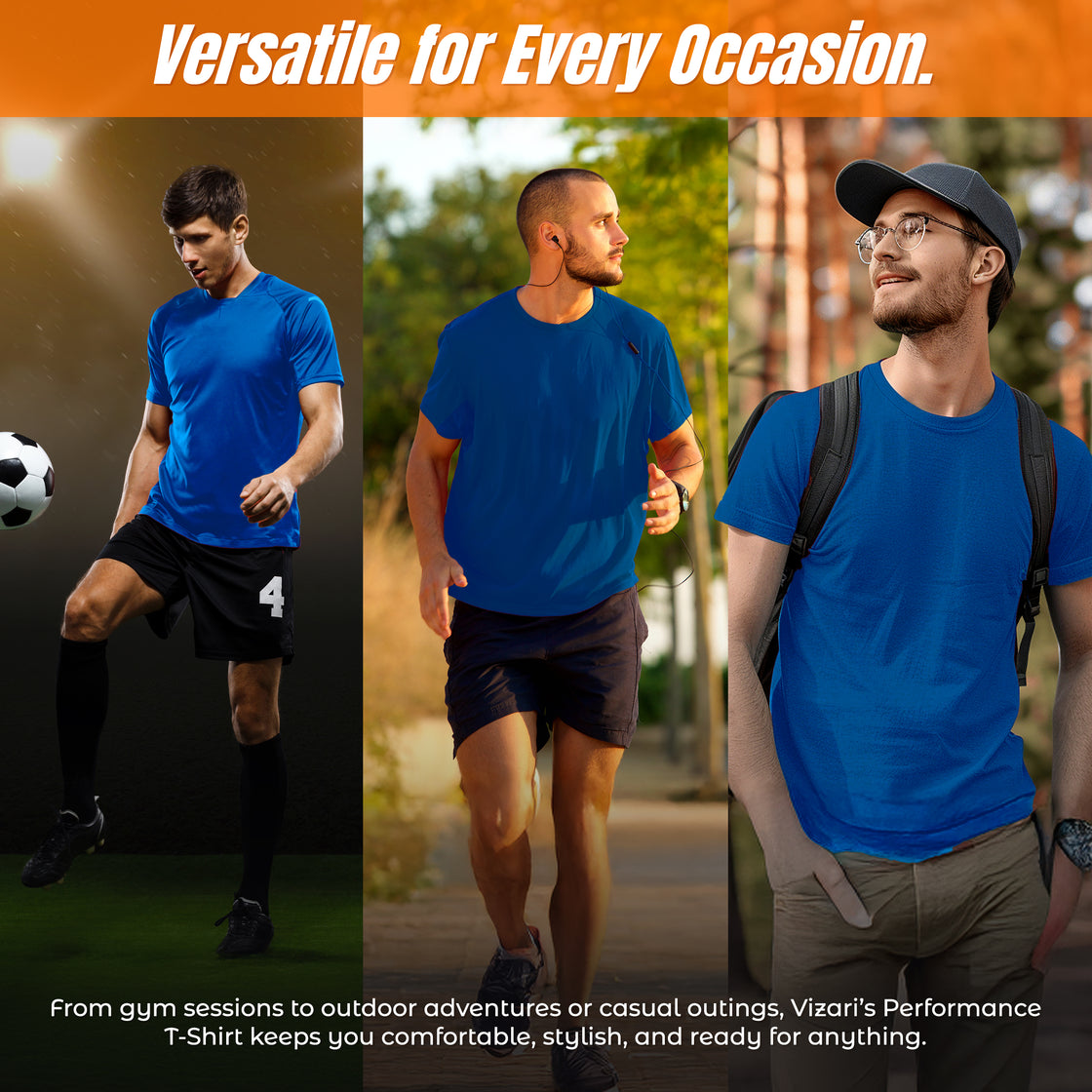 Performance T-Shirt-Navy - Vizari Sports