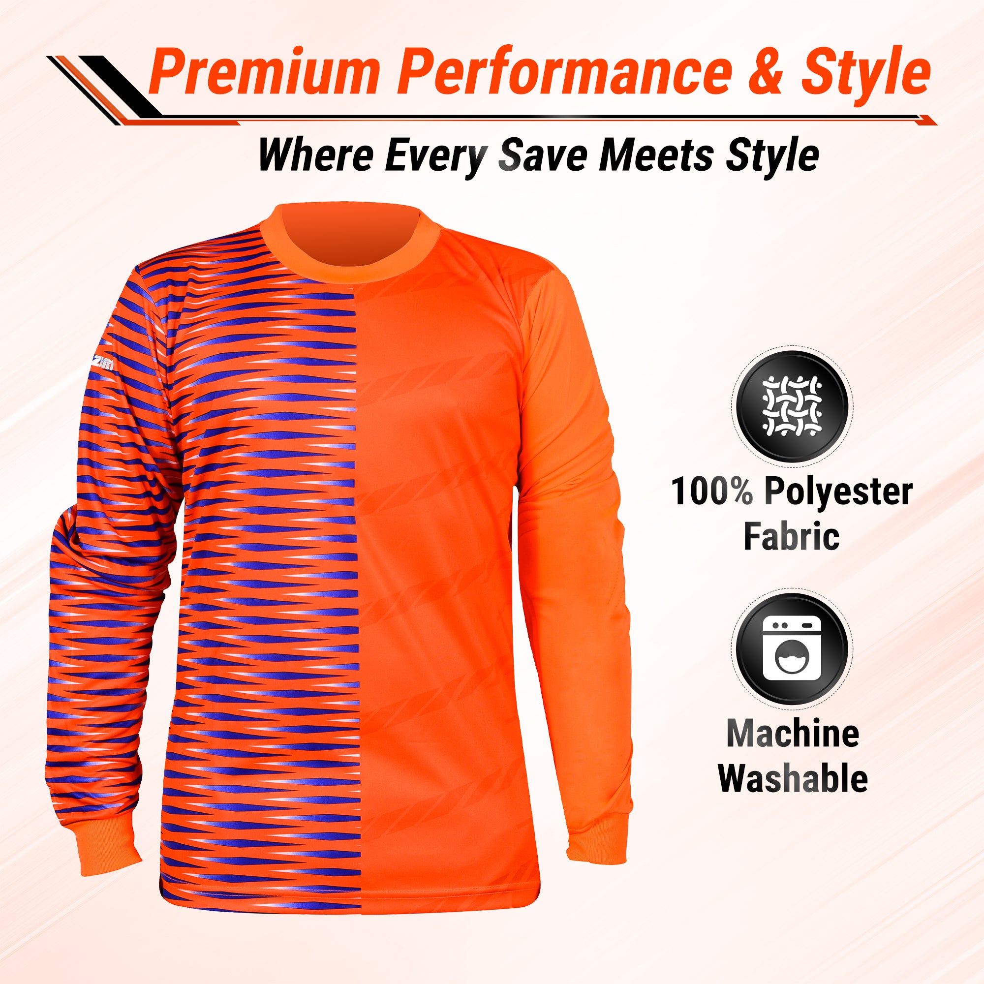 Portola Goalkeeper Jersey - Orange/Royal/Silver