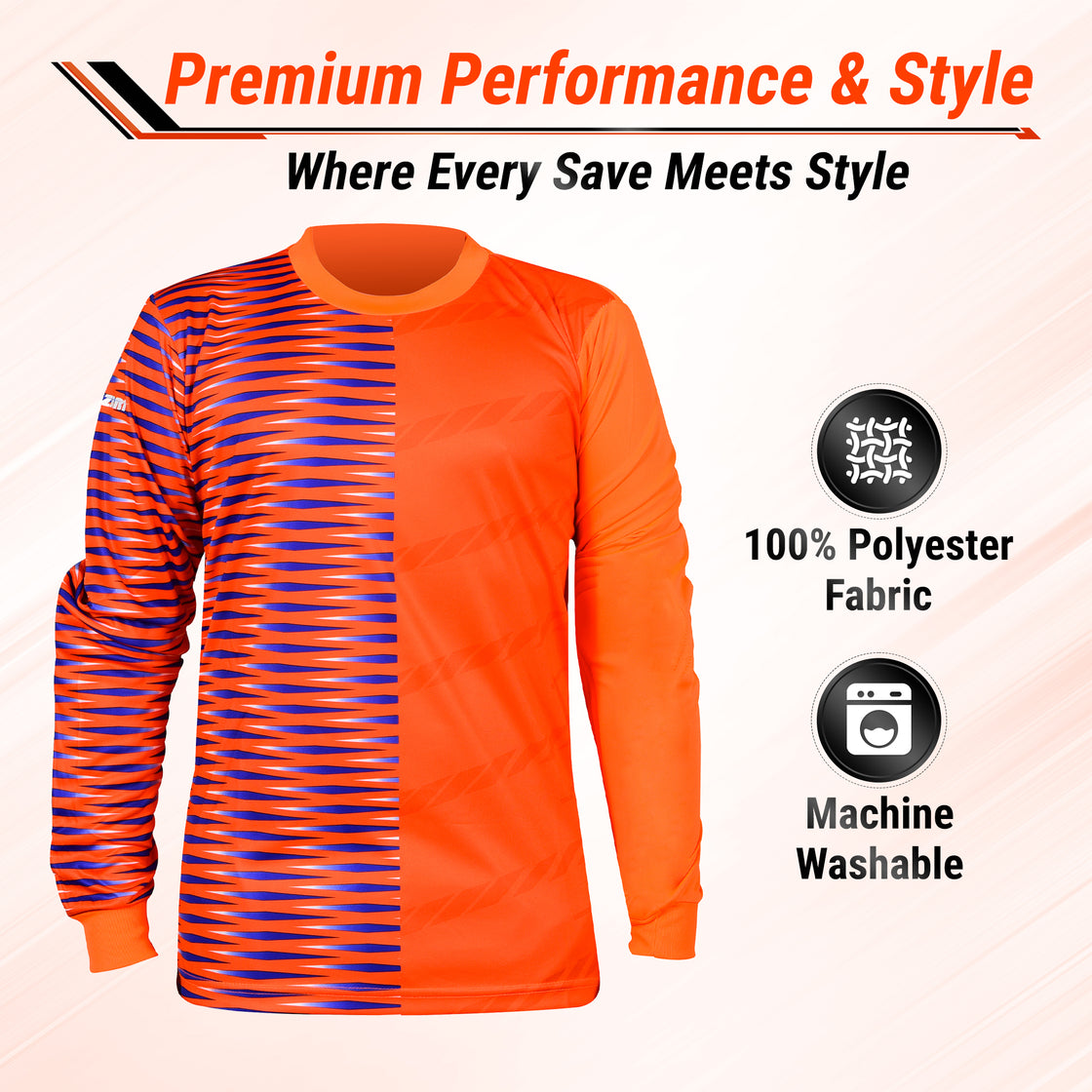 Portola Goalkeeper Jersey - Orange/Royal/Silver - Vizari Sports