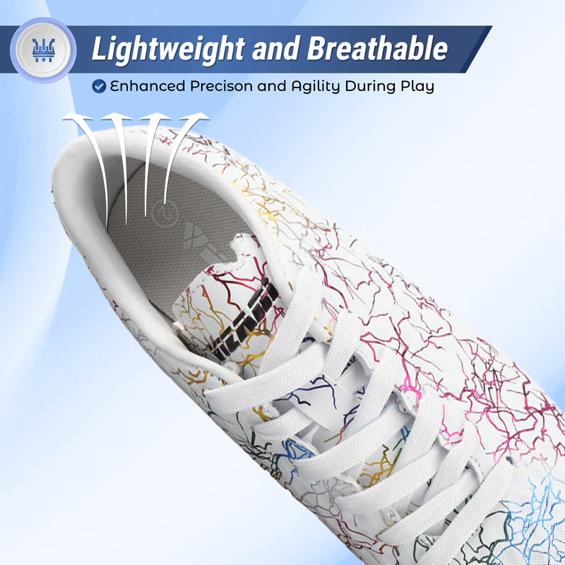 Vizari Zodiac JR white youth soccer cleat outsole with molded TPU round studs (non-metal)