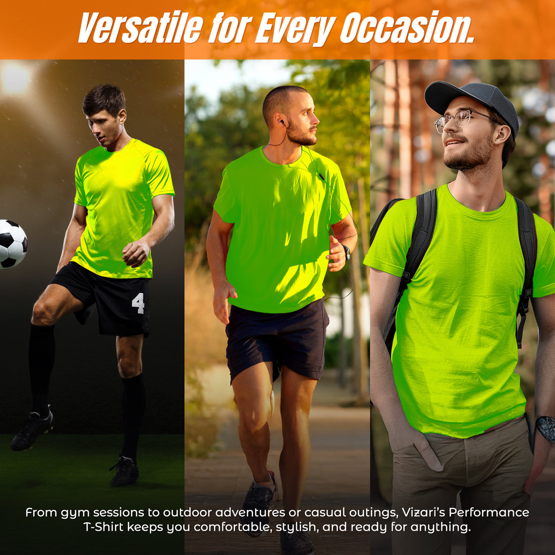 Performance T-Shirt-Neon Green - Vizari Sports