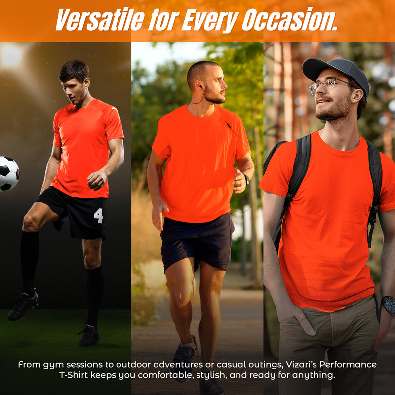 Performance T-Shirt Neon-Orange - Vizari Sports