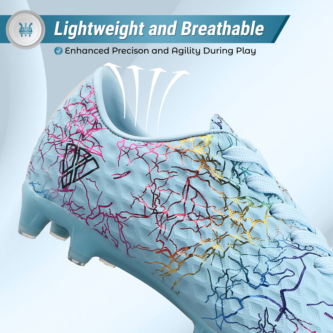 Zodiac Junior Firm Ground Soccer Shoes - Sky Blue