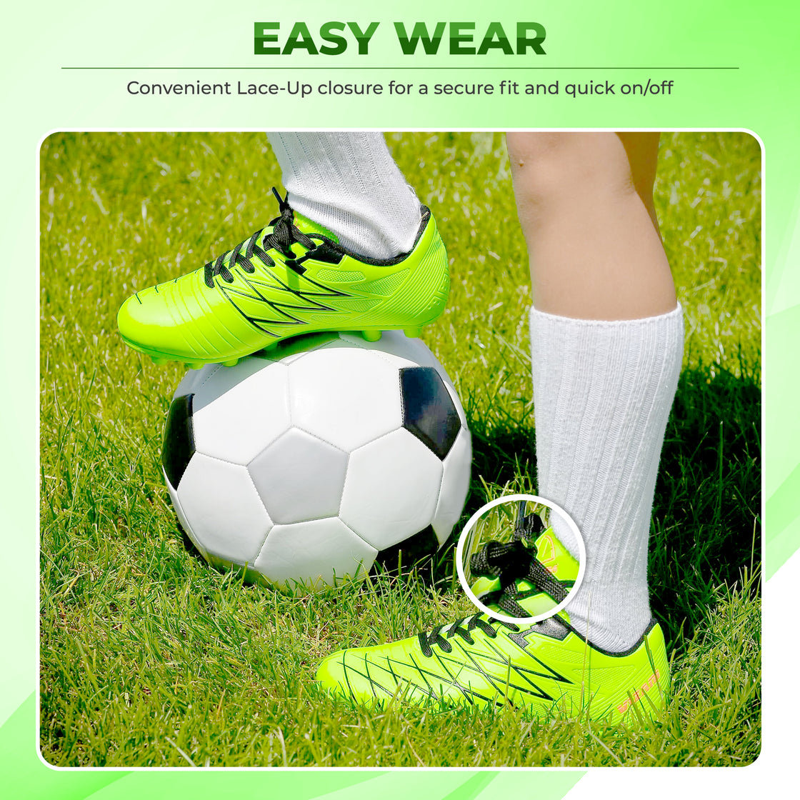 Boca Firm Ground Soccer Cleats - Green/Black - Vizari Sports