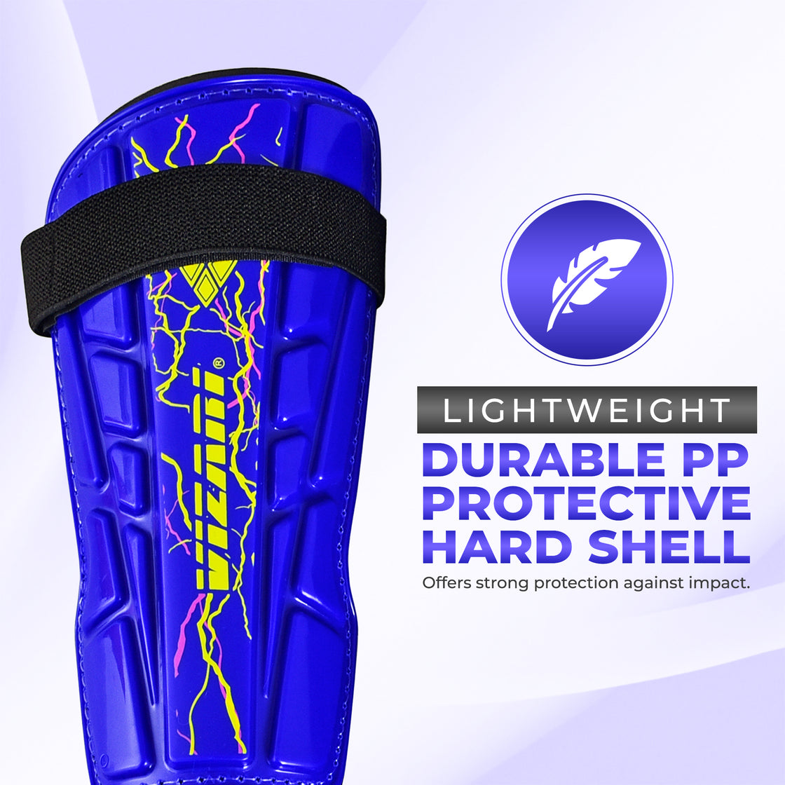 Zodiac Soccer Shin Guard with Detachable Ankle Protection-Blue - Vizari Sports