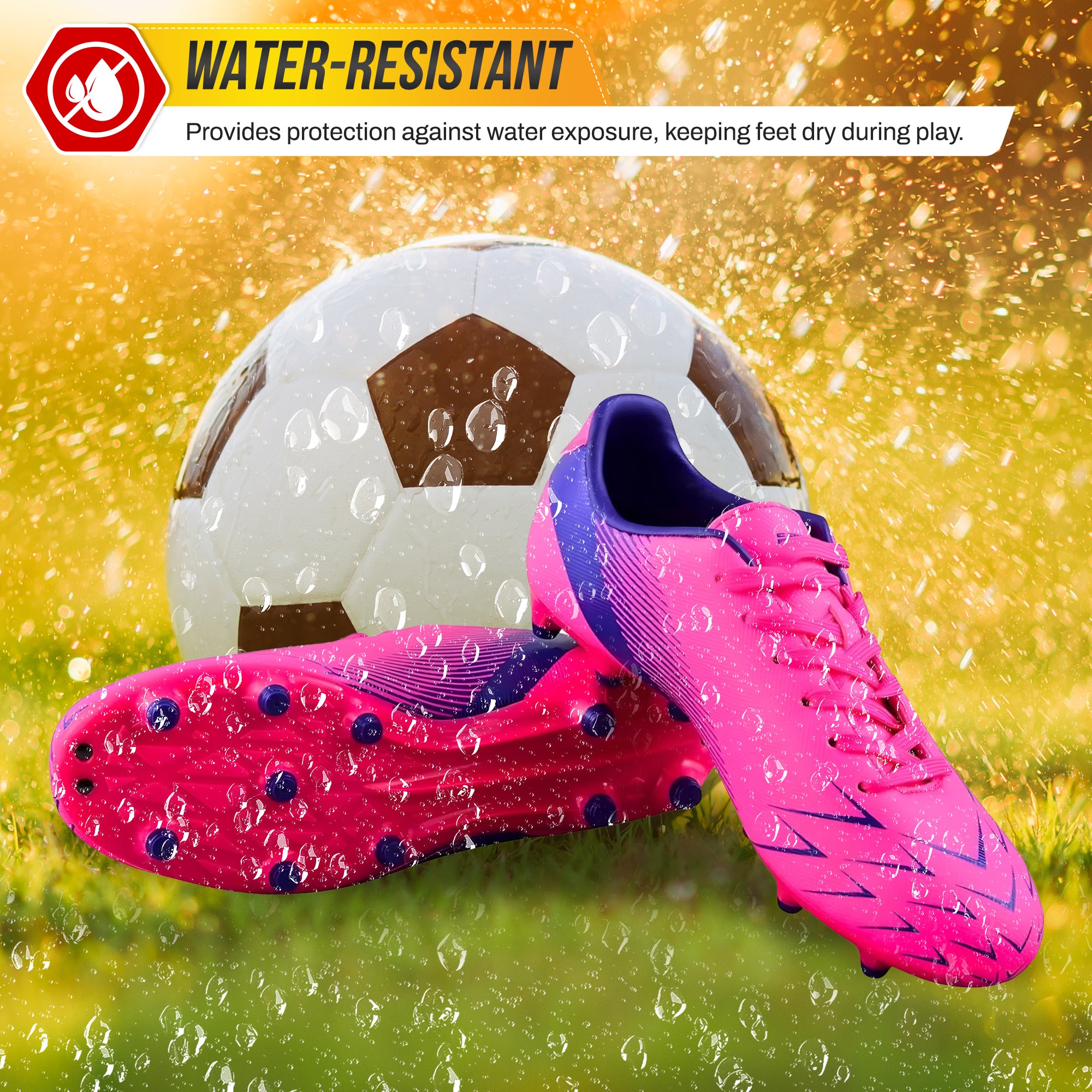 Ranger Firm Ground Soccer Shoes - Pink/Purple