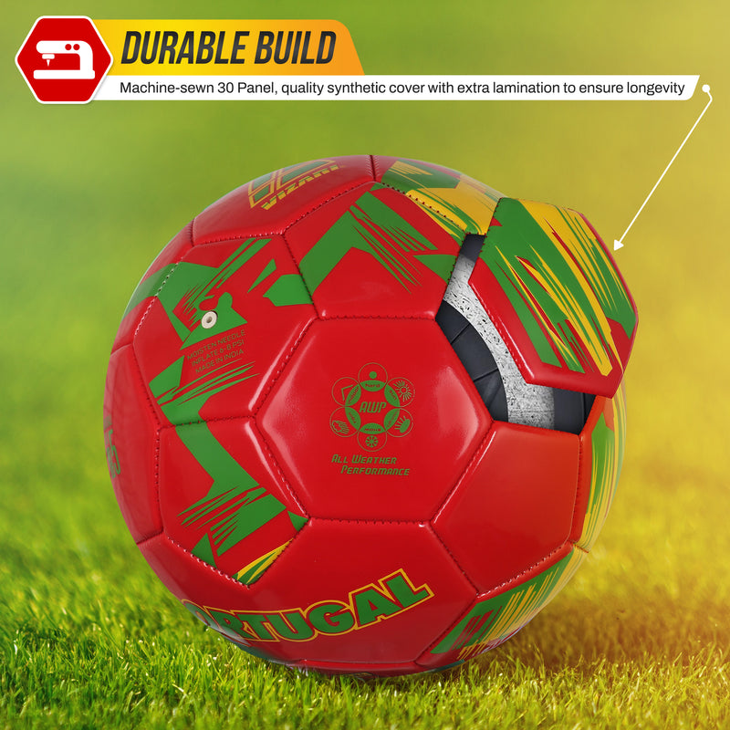 National Team Soccer Balls-Portugal Red - Vizari Sports