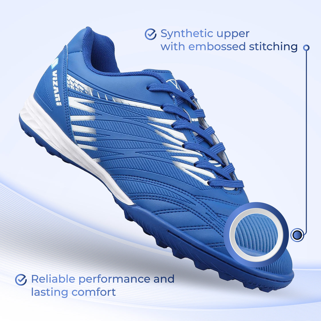 Valencia Turf Soccer Shoes - Royal/White - Vizari Sports