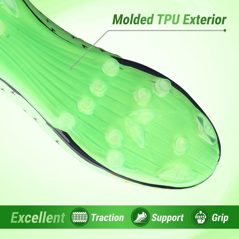 Tioga Adult Firm Ground Soccer Cleats - Lime - Vizari Sports