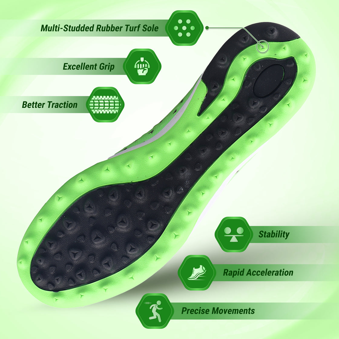 Tioga Adult Turf Soccer Cleats - Lime - Vizari Sports