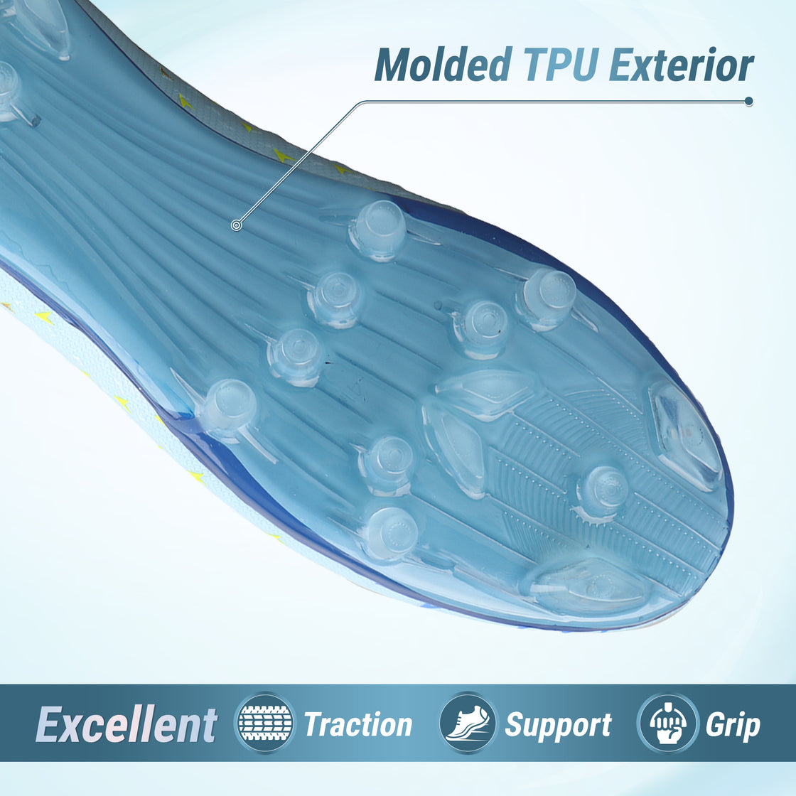 Tioga Adult Firm Ground Soccer Cleats - Blue - Vizari Sports