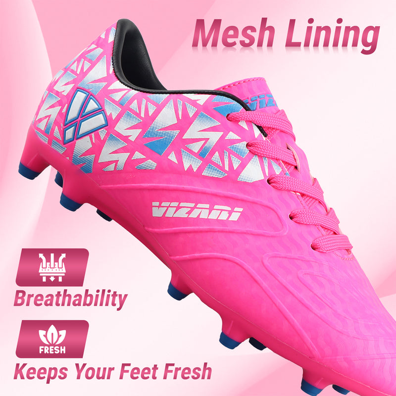 Pismo Junior Firm Ground Soccer Cleats - Pink - Vizari Sports