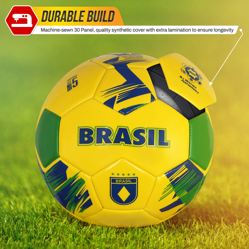 National Team Soccer Balls-Brazil Yellow - Vizari Sports