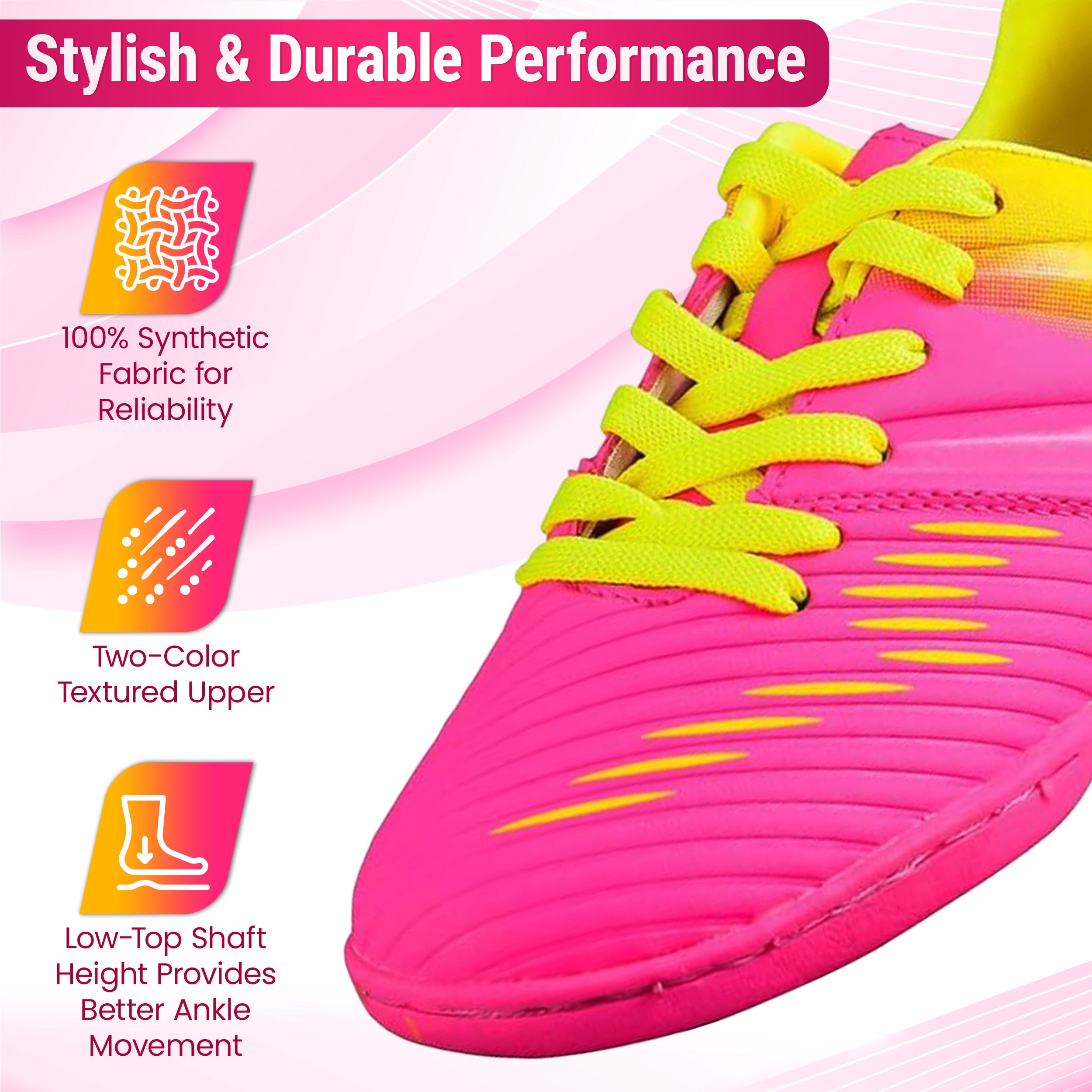 Liga Indoor Soccer Shoes -Pink