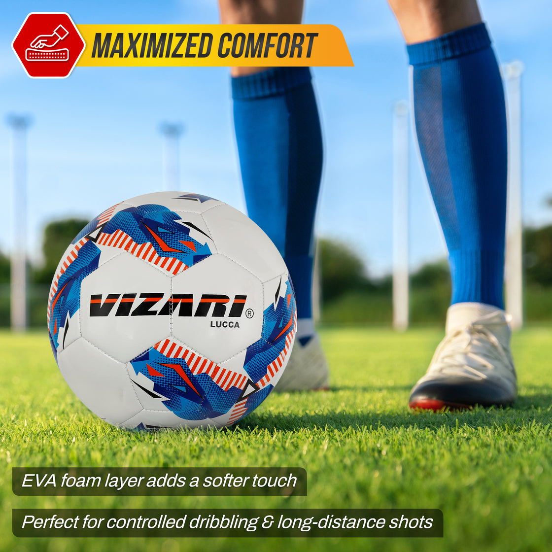 Lucca Soccer Ball-White - Vizari Sports