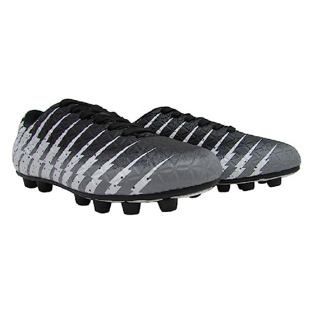 Bolt Firm Ground Soccer Shoes -Black/White/Silver - Vizari Sports