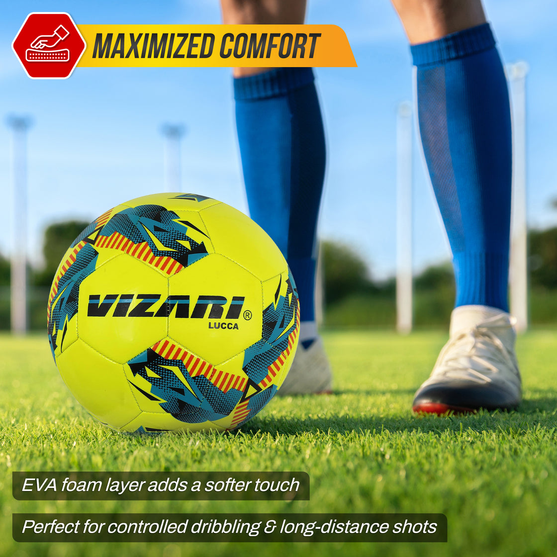 Lucca Soccer Ball-Yellow - Vizari Sports