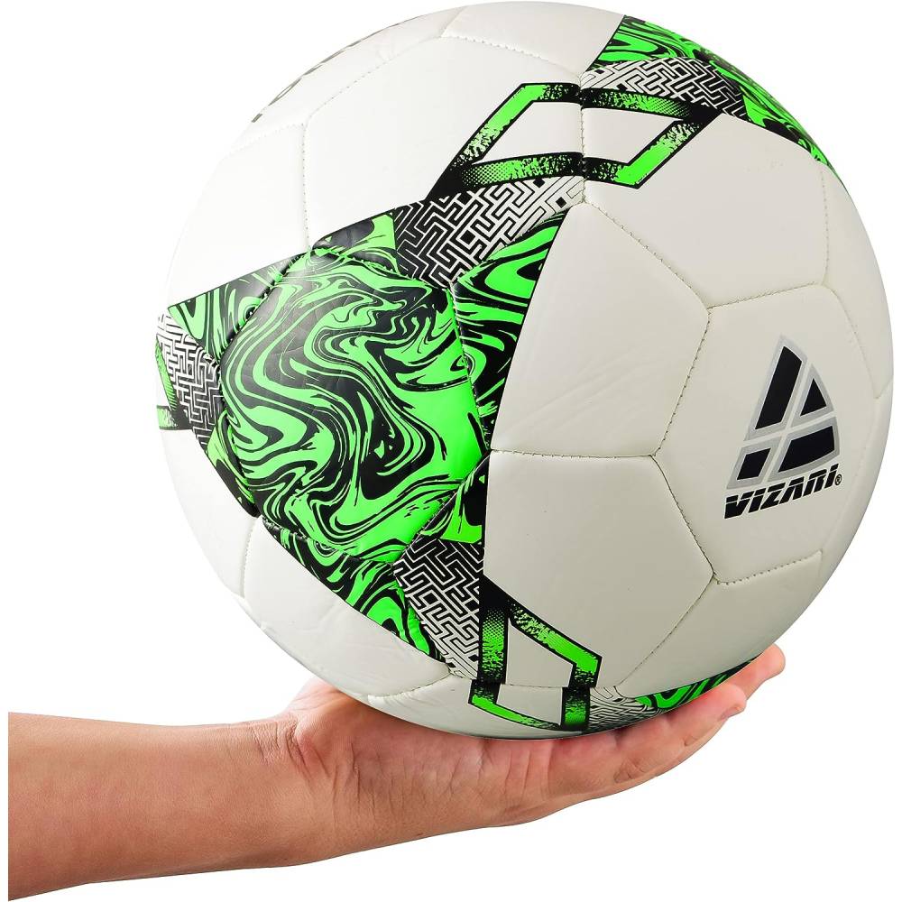 Toledo Soccer Ball-White/Neon Green - Vizari Sports