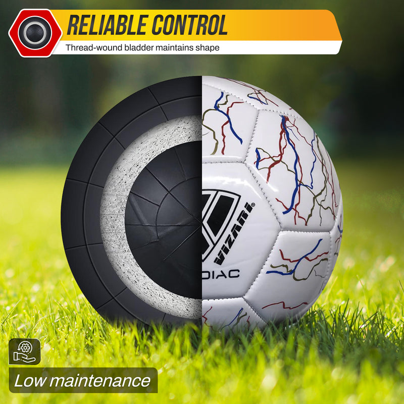 Zodiac Soccer Ball-White - Vizari Sports