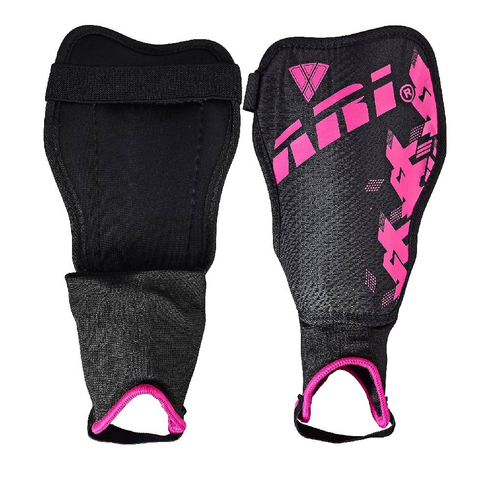 Napoli Soccer Shin Guards-Black/Pink - Vizari Sports