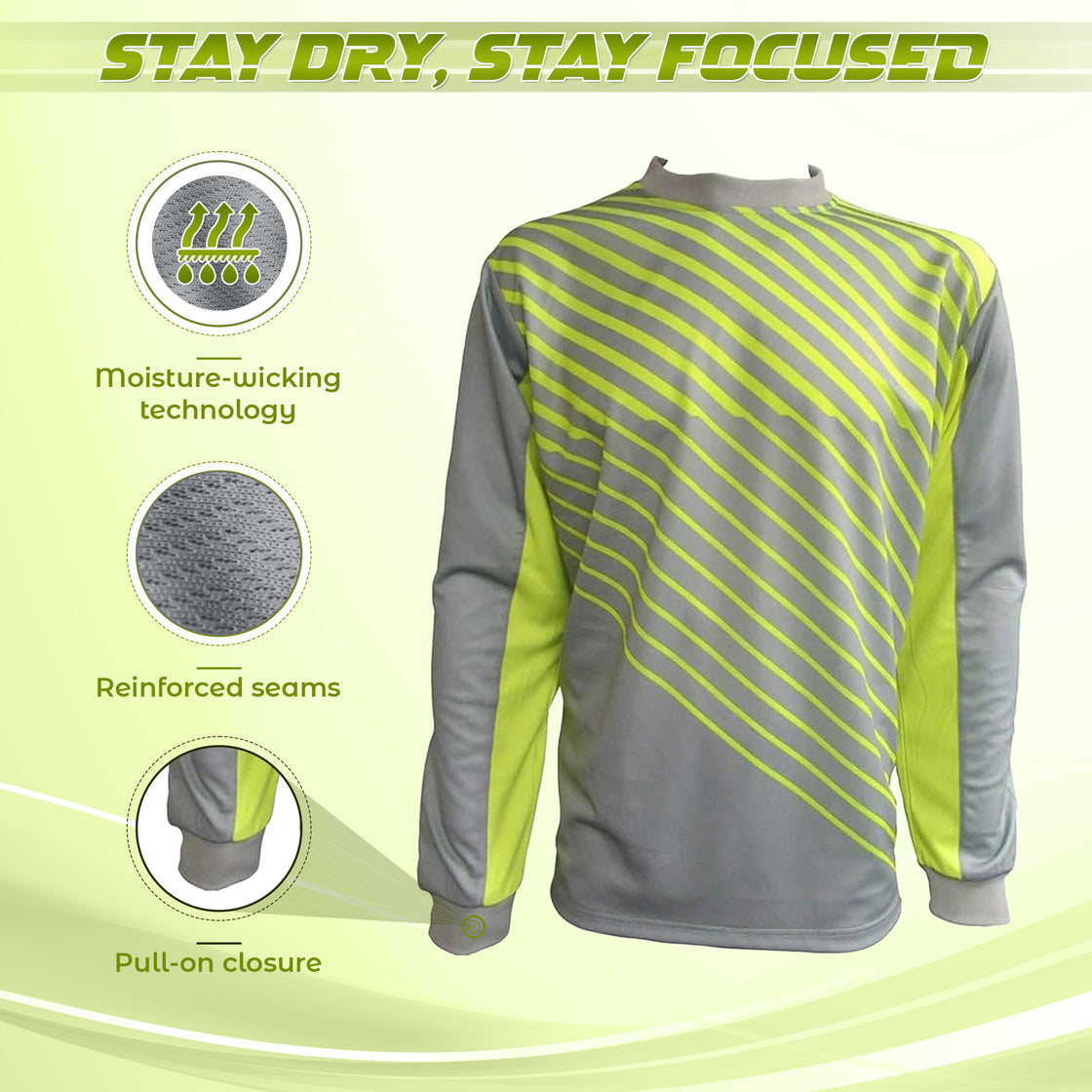 Arroyo Goalkeeper Jersey - Grey/Yellow - Vizari Sports