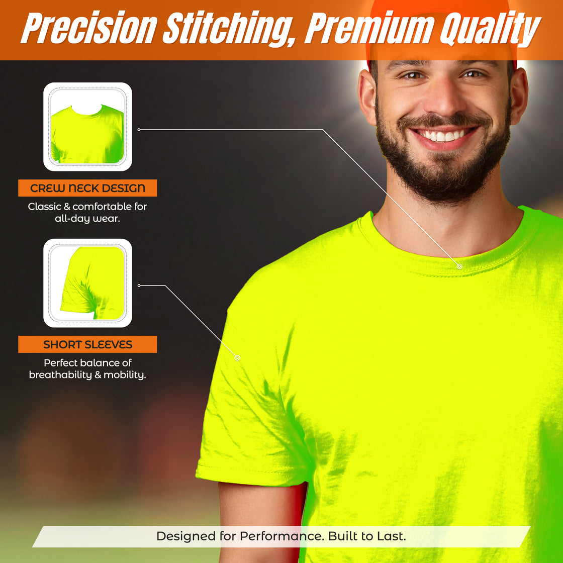 Performance T-Shirt-Neon Green - Vizari Sports