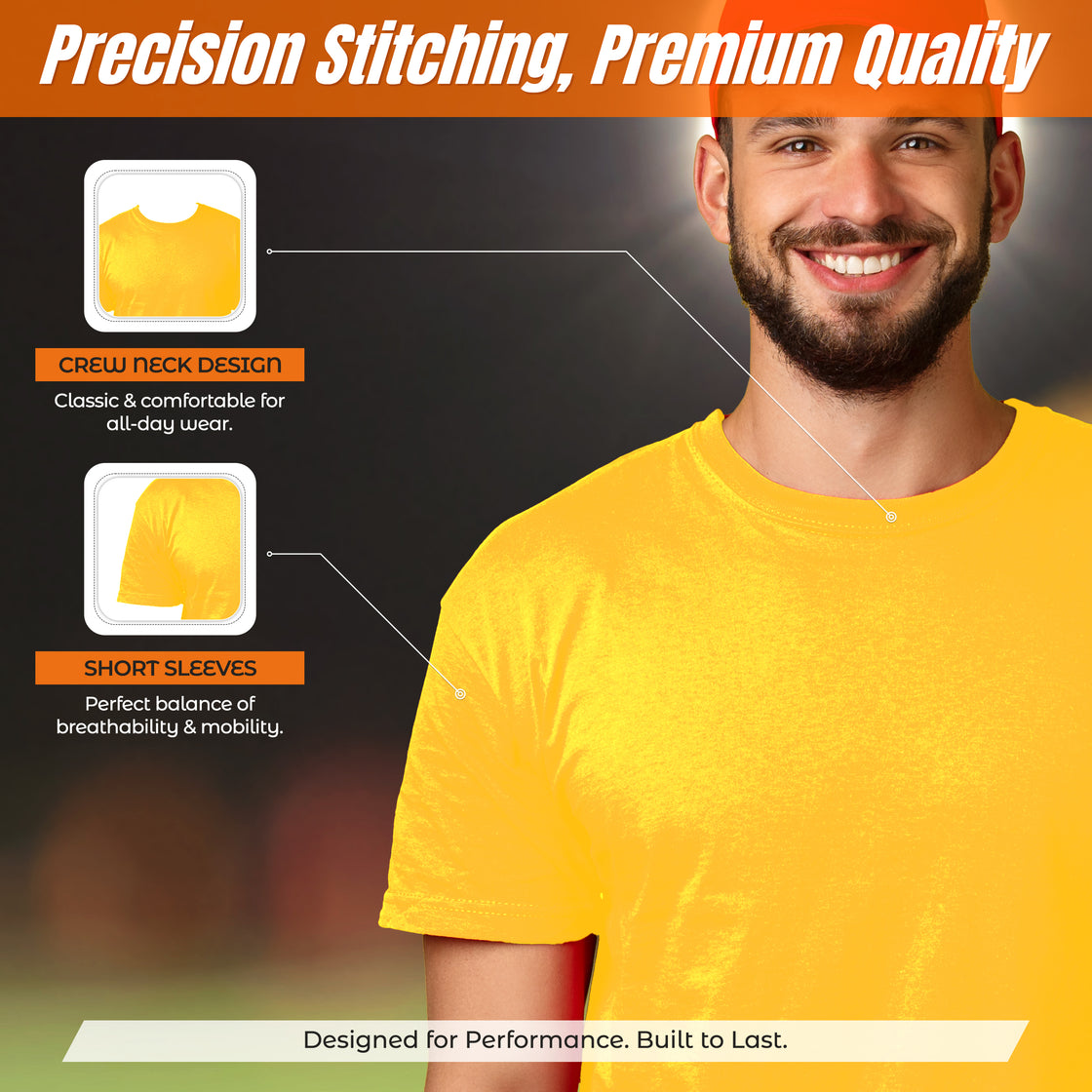 Performance T-Shirt Neon-Yellow - Vizari Sports