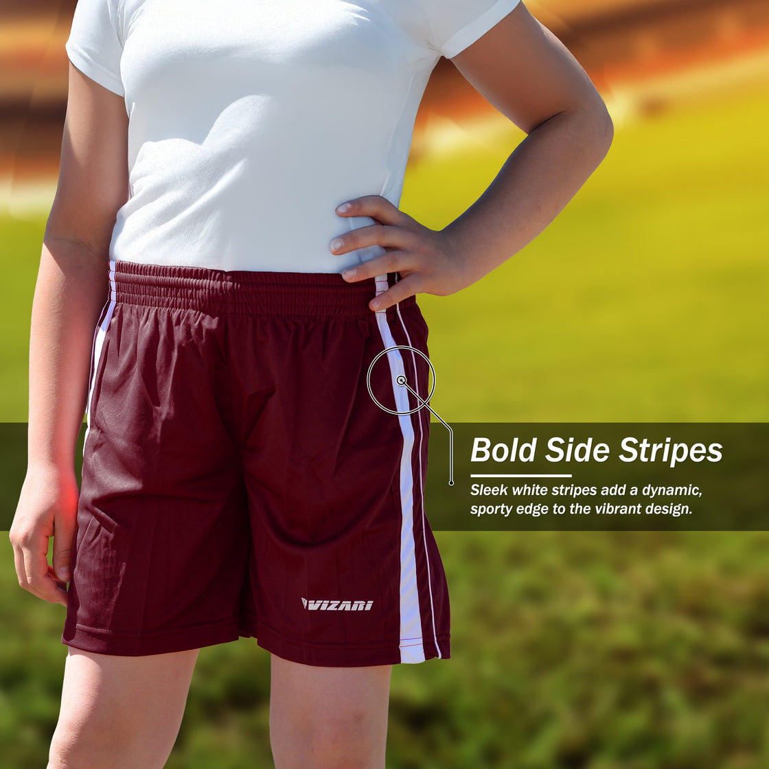 Campo Soccer Shorts - Maroon - Vizari Sports