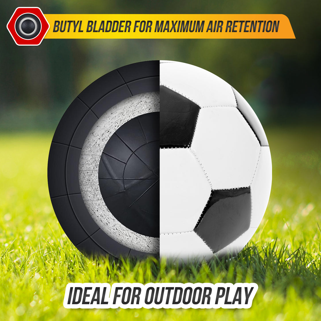 Classico Soccer Ball-White/Black/Silver - Vizari Sports