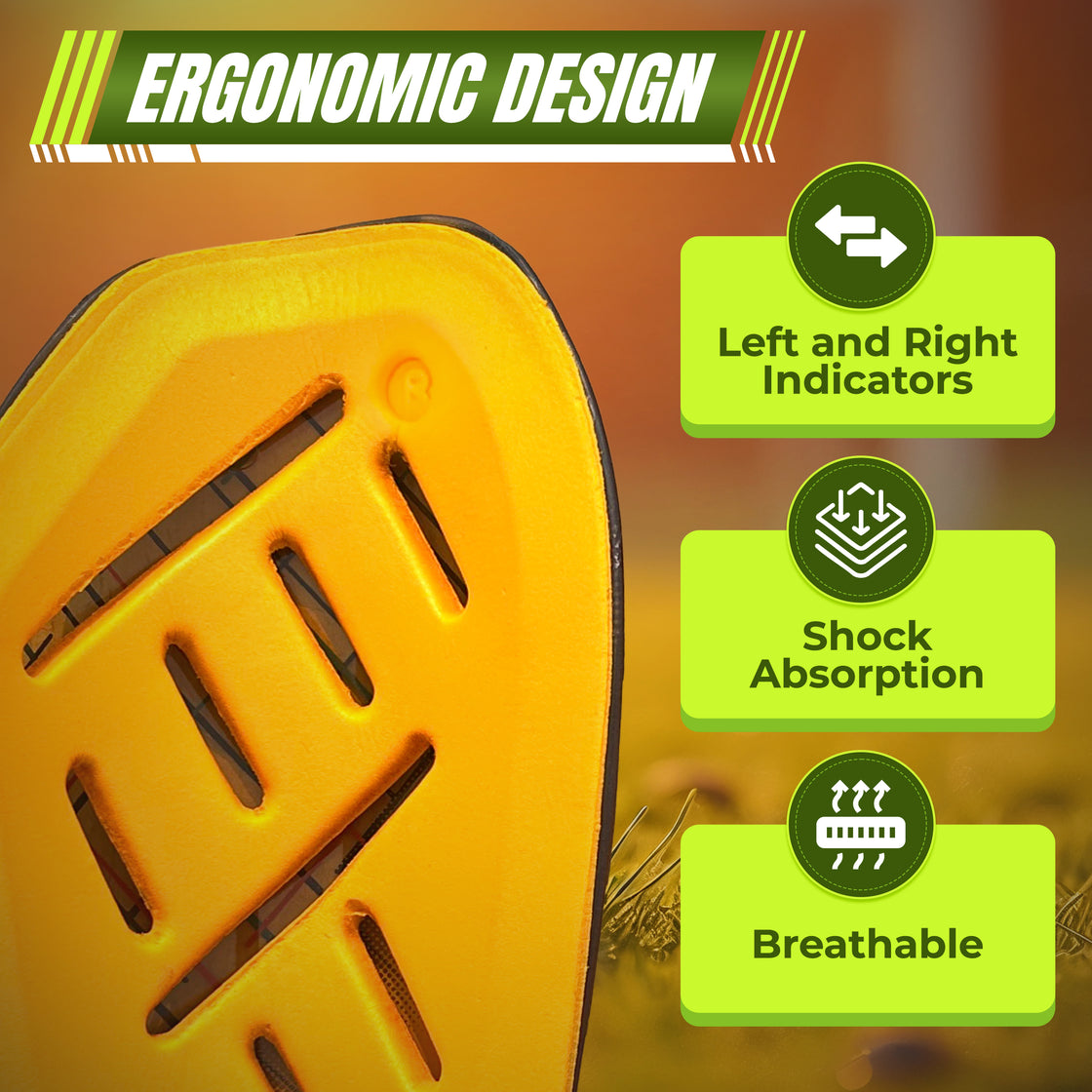 Soquel Soccer Slip in Shin Guard with Pocketed Sleeve-Orange/Black - Vizari Sports