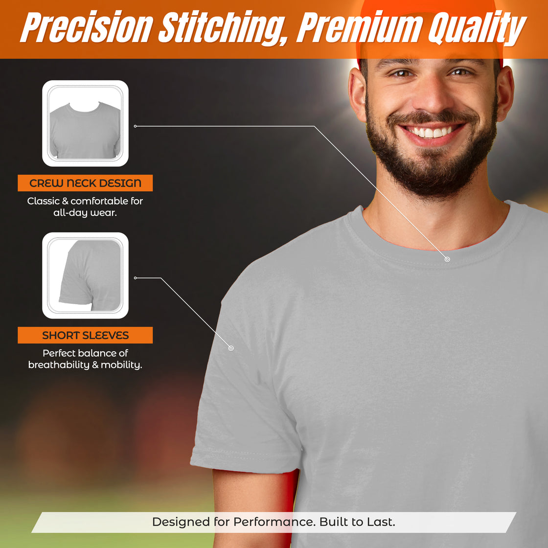 Performance T-Shirt-Silver - Vizari Sports