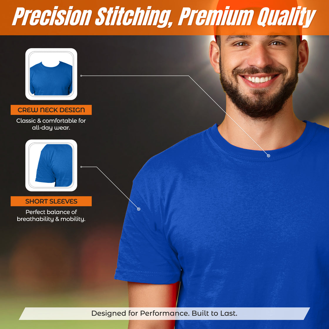 Performance T-Shirt-Navy - Vizari Sports