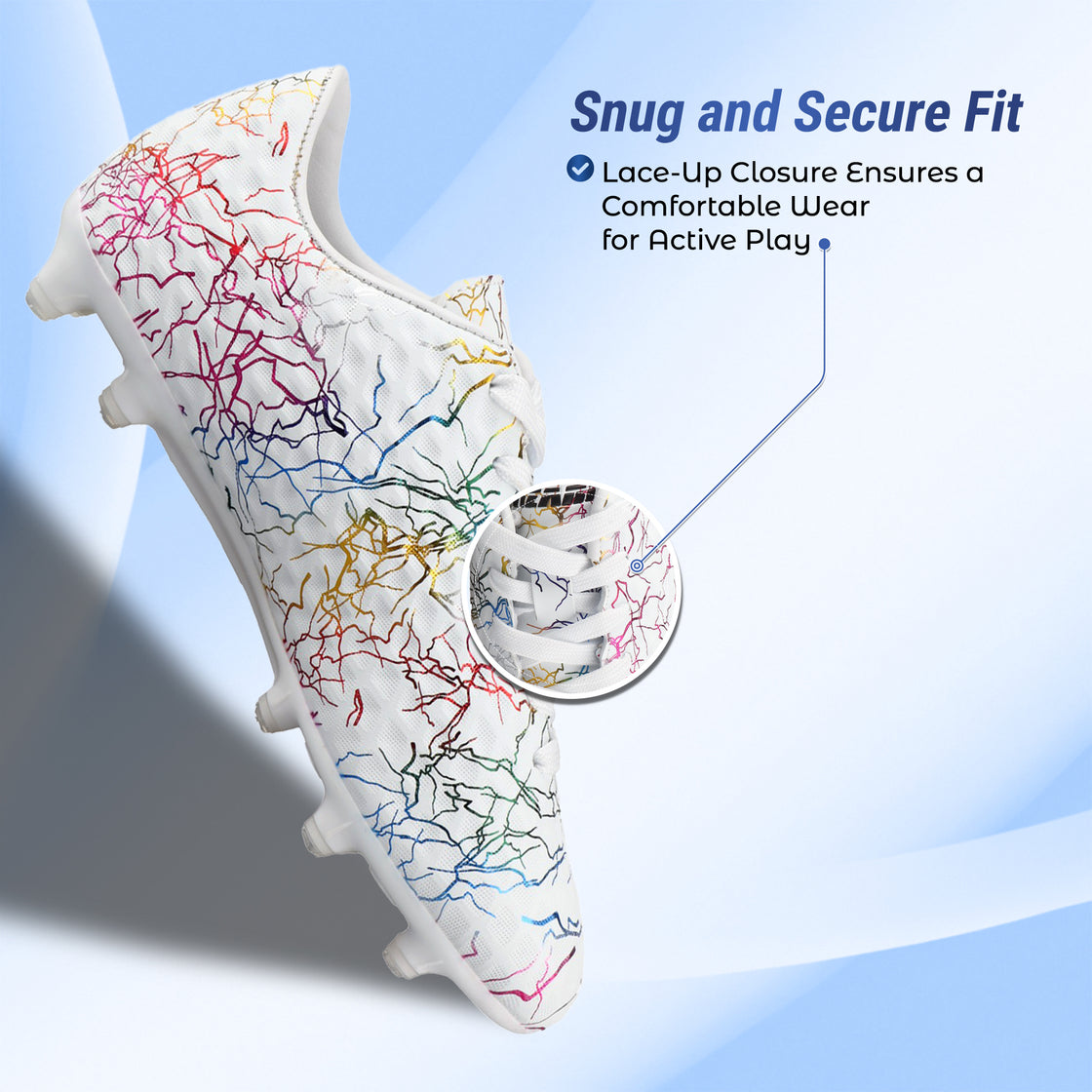 Zodiac JR. Firm Ground Soccer Shoes-White - Vizari Sports